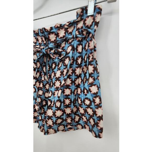 New NWOT Loft Paper Bag Pull On Shorts Sun Washed Floral Linen Blend Size Small - Picture 7 of 10